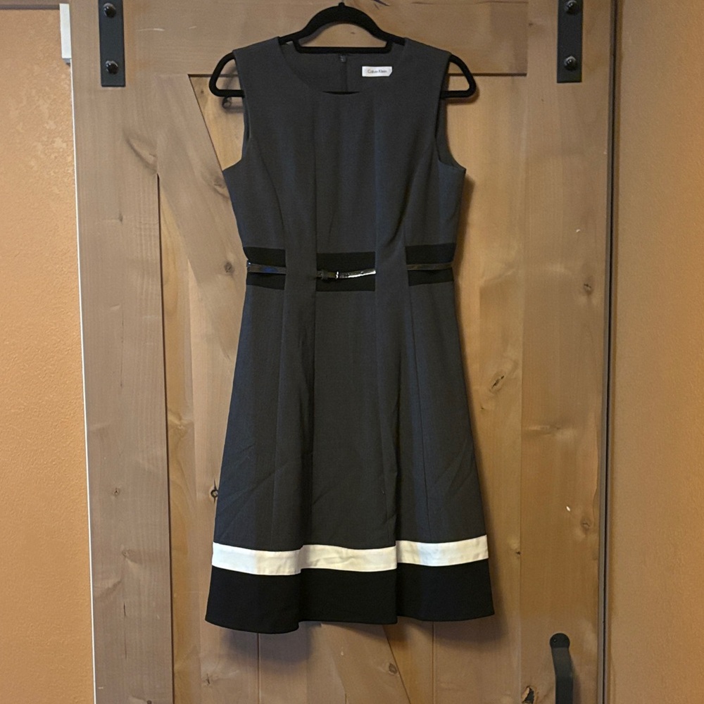 Calvin Klein Collection Charcoal Midi Dress